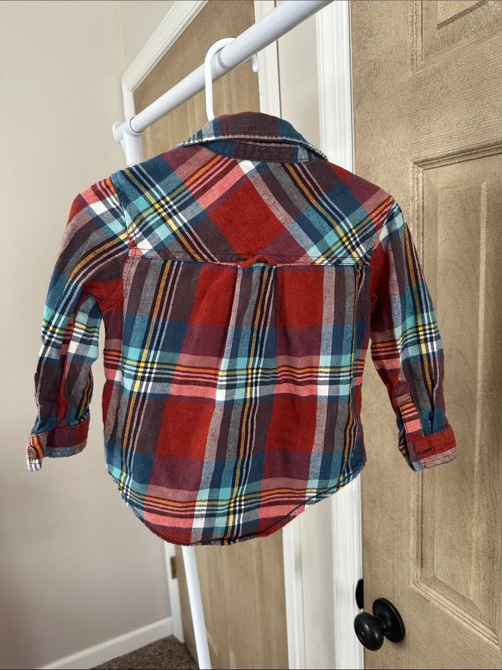 OshKosh B'gosh Red Plaid Button-Up Toddler Jacket